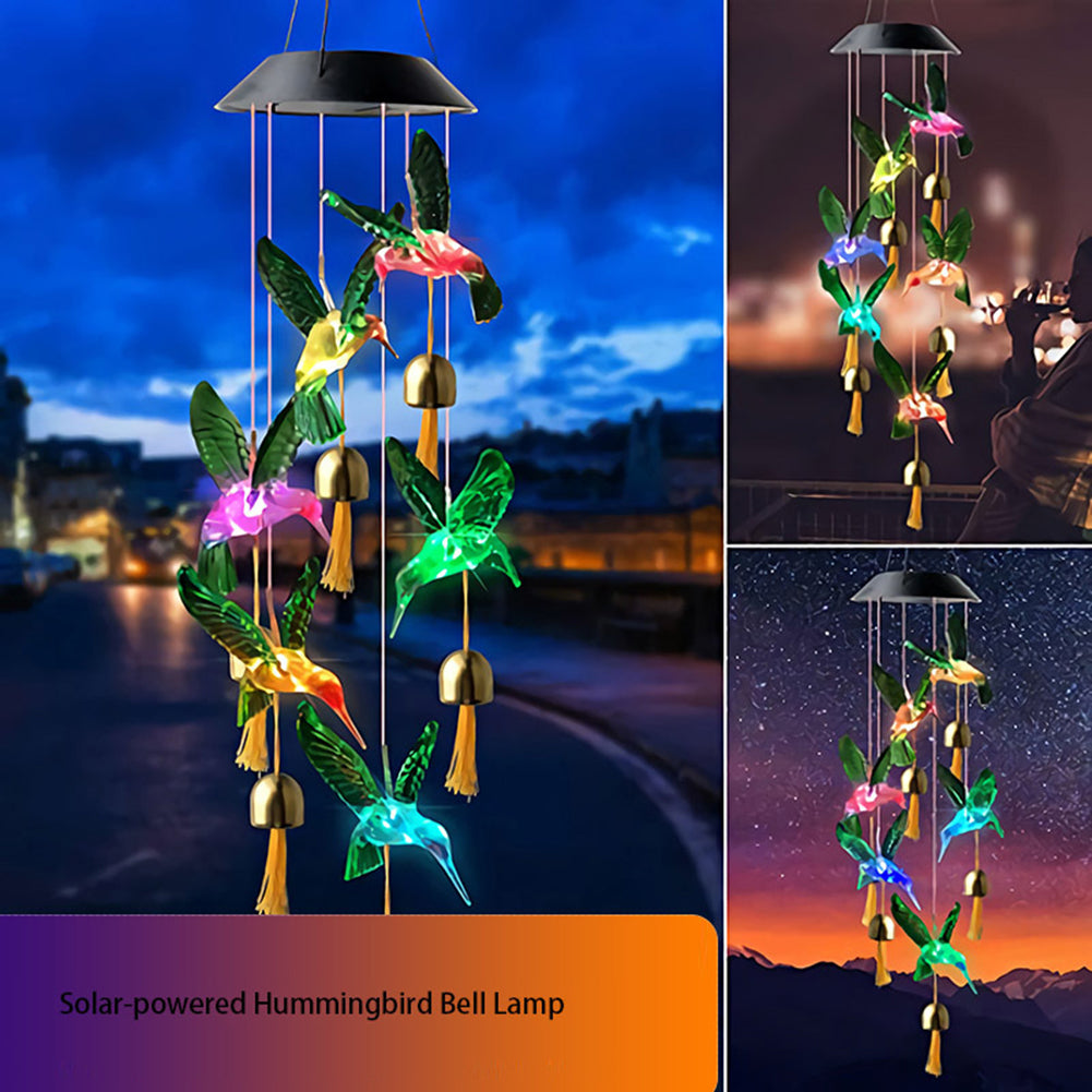 Color Changing Solar Power Wind Chime Crystal Ball Maroon Asteria