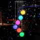 Solar Crystal Ball Wind Chime Light Color Changing Solar LED String Pink Iolaus