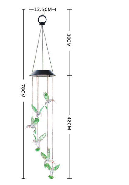 Color Changing Solar Power Wind Chime Crystal Ball Maroon Asteria