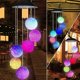 Solar Crystal Ball Wind Chime Light Color Changing Solar LED String Pink Iolaus