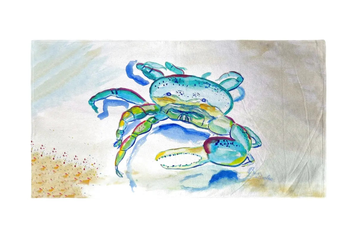 Betsy Drake BT1014 Blue Fiddler Crab Beach Towel Rose Chloe
