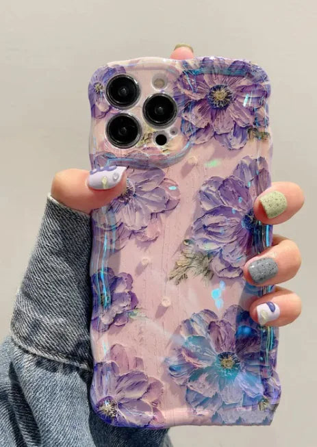 Advanced Art Oil Painting Flower Phone Case