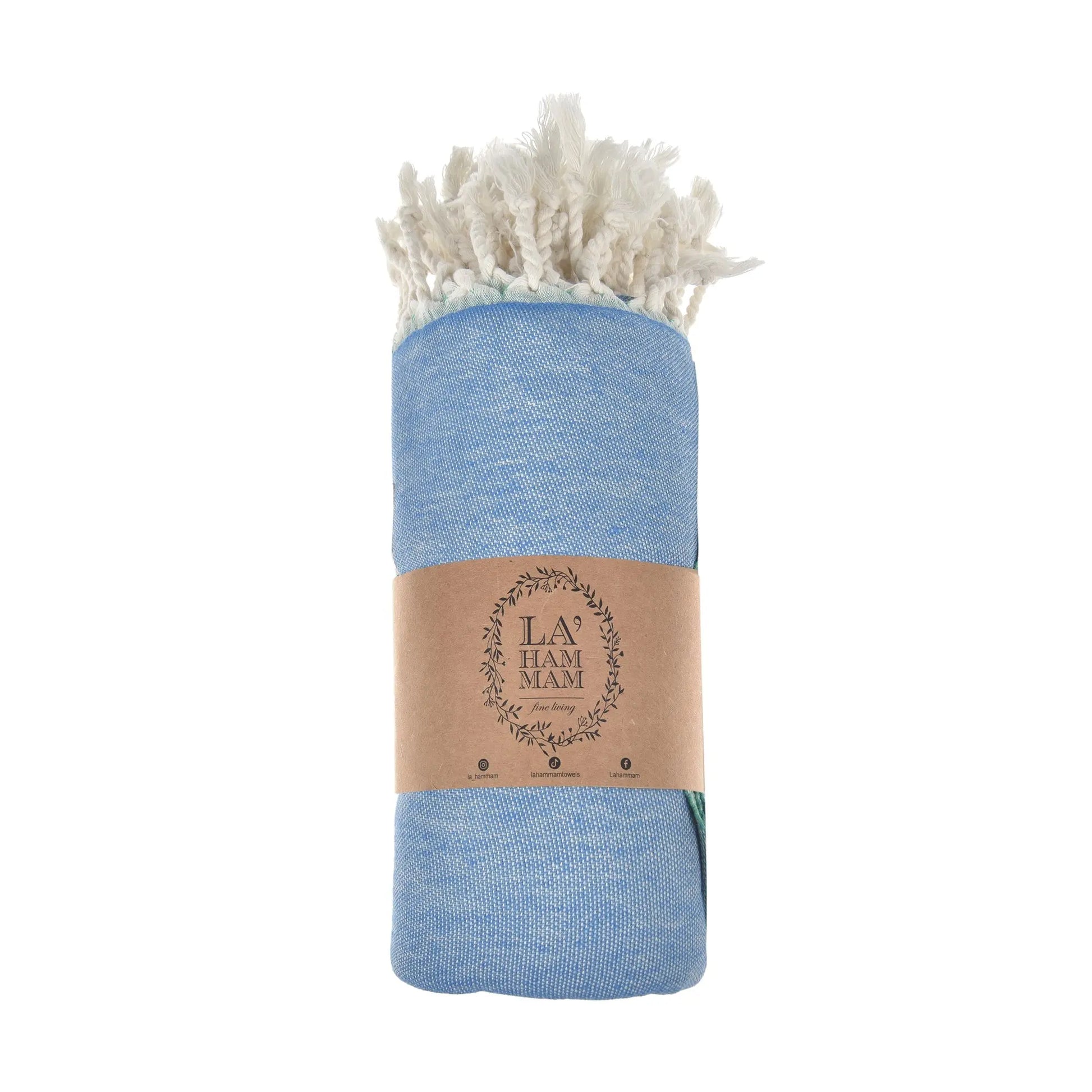 Exclusive Green Dolphins Peshtemal Pure Cotton Beach Towel Teal Oceanus