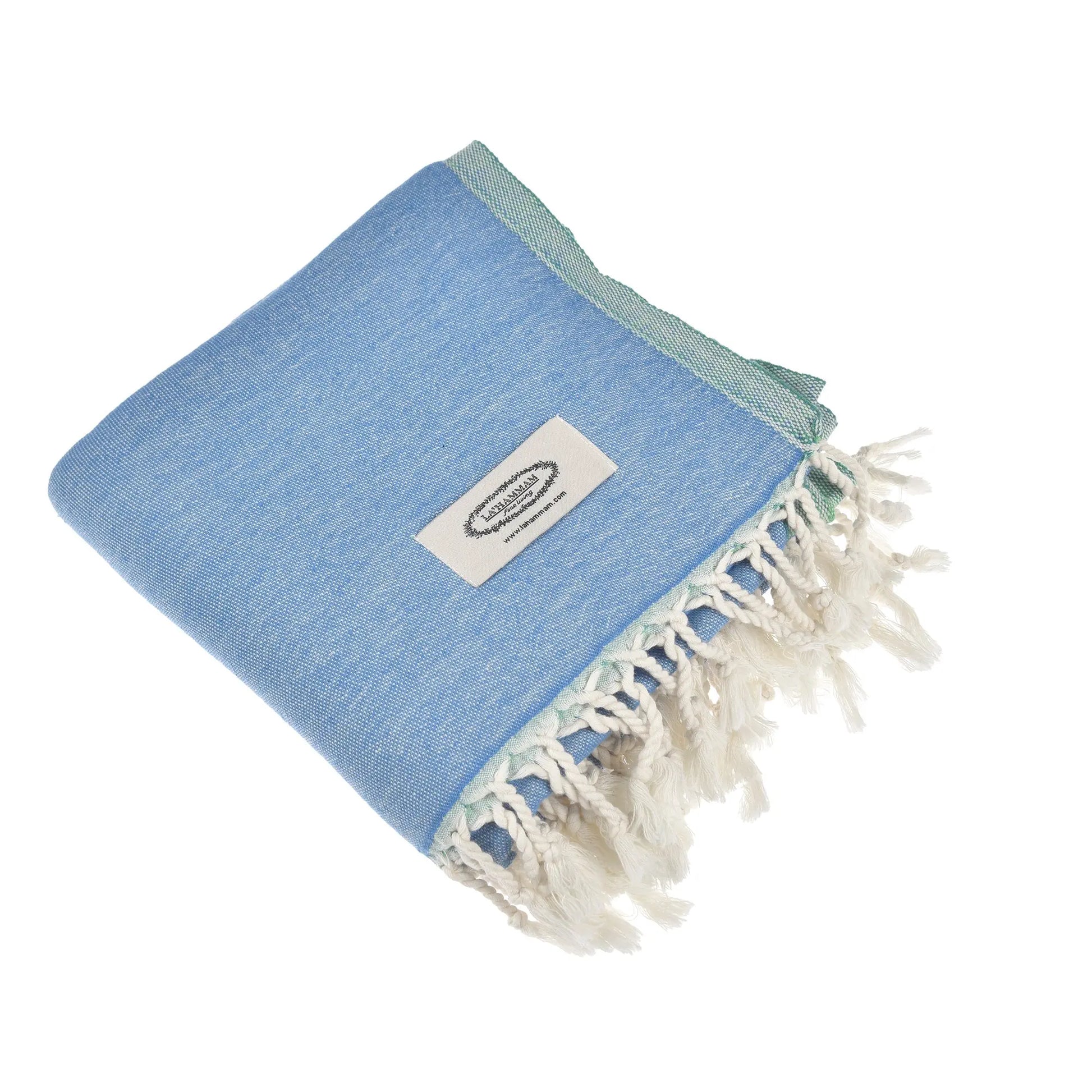 Exclusive Green Dolphins Peshtemal Pure Cotton Beach Towel Teal Oceanus