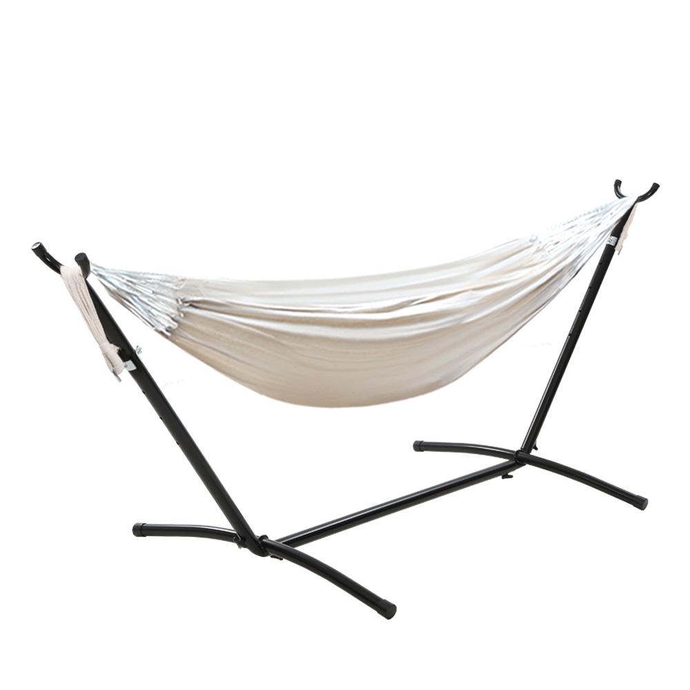 Gardeon Hammock Bed Camping Chair Outdoor Lounge Single Cotton with Ozdingo