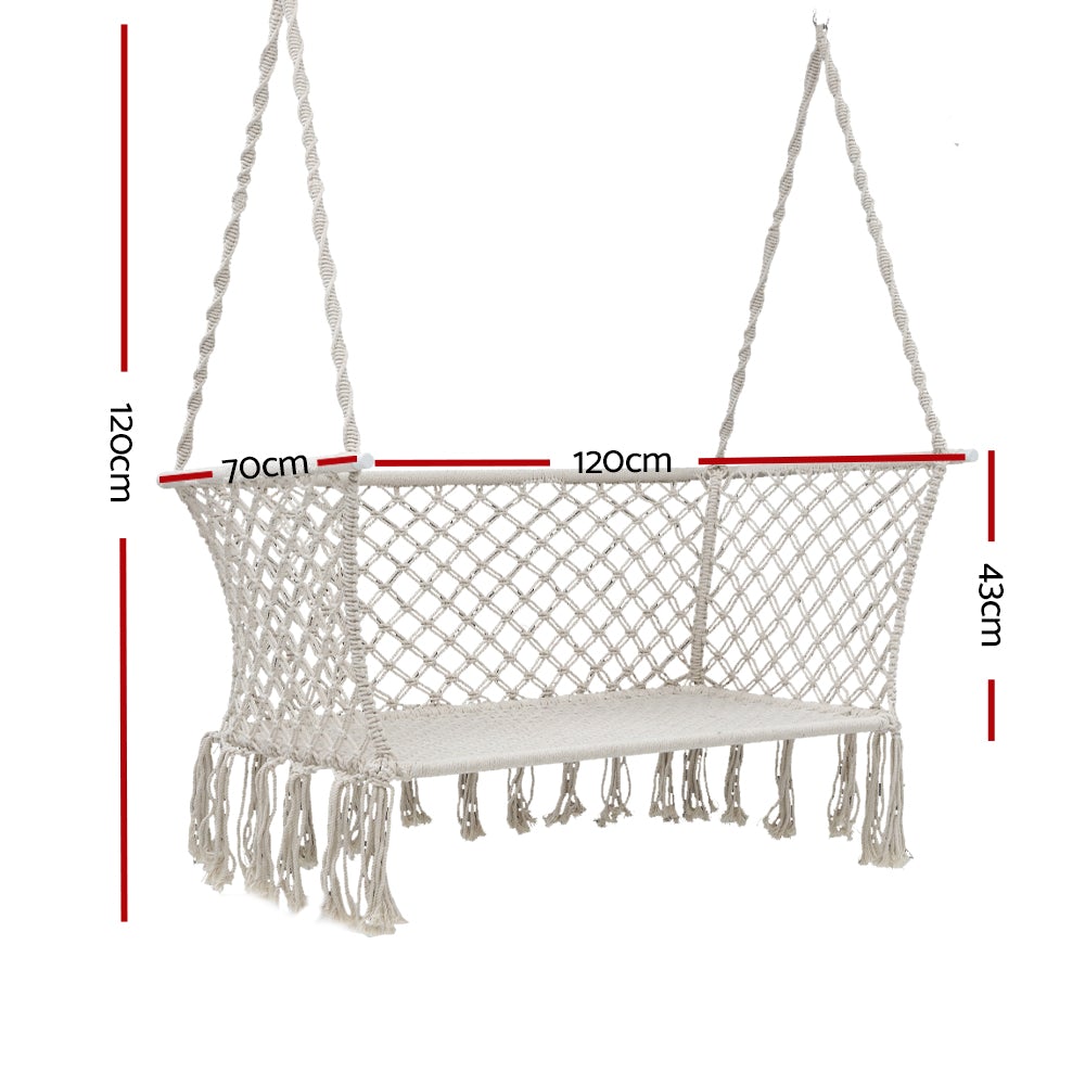 Gardeon Camping Hammock Chair Patio 2 Person Swing Hammocks Double Ultramarine Dione