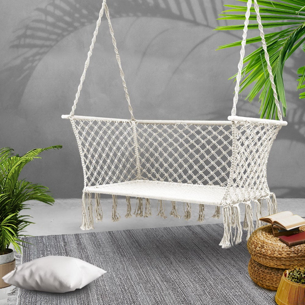 Gardeon Camping Hammock Chair Patio 2 Person Swing Hammocks Double Ultramarine Dione