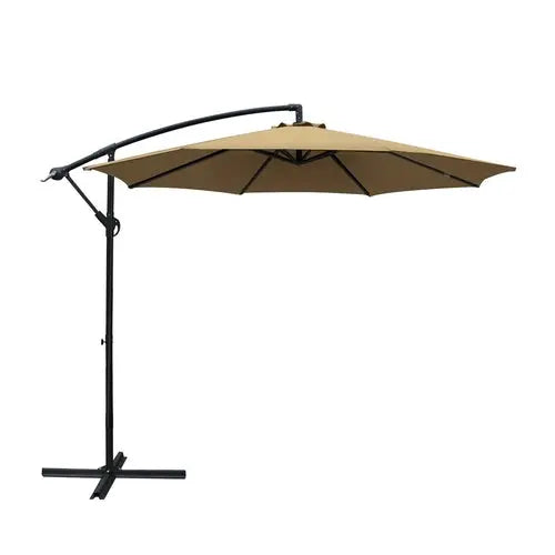 Instahut 3m Outdoor Umbrella Cantilever Beach Garden Patio Beige Ozdingo
