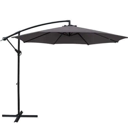 Instahut 3m Outdoor Umbrella Cantilever Beach Garden Patio Charcoal Ozdingo