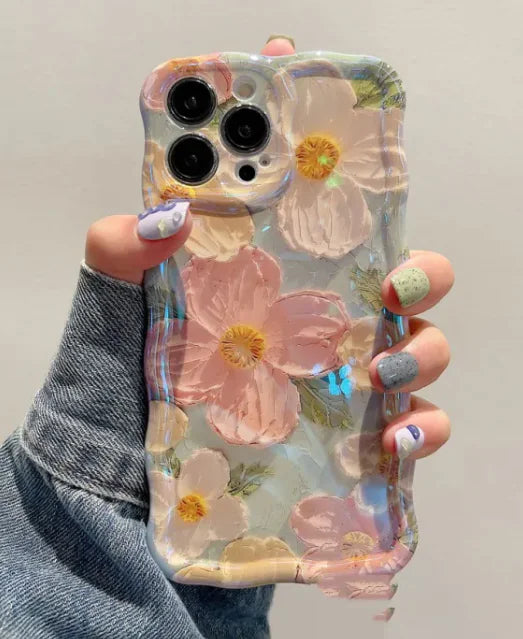 Advanced Art Oil Painting Flower Phone Case