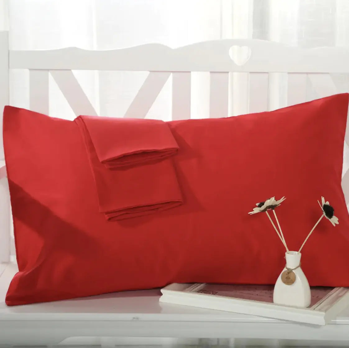 Students' Pure Color Cotton Pillowcase