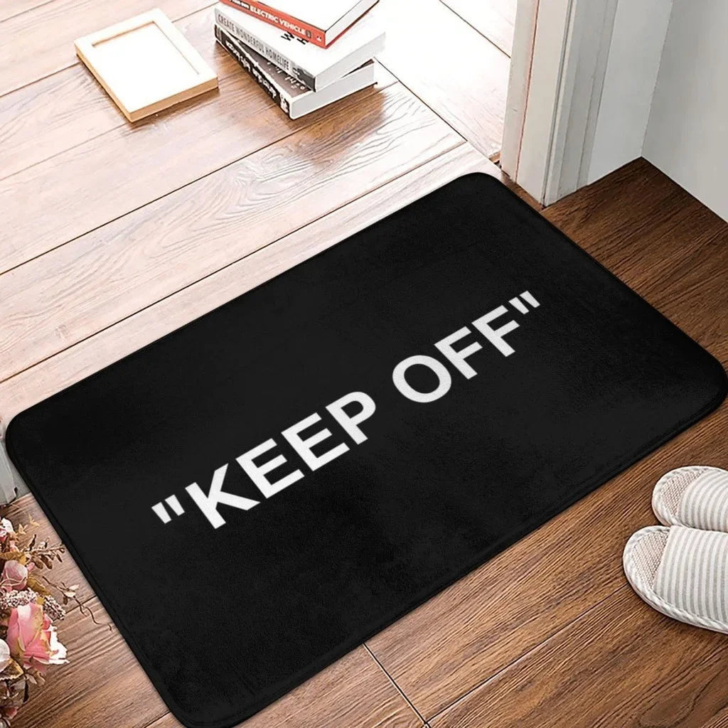 Luxury Home Decorations Non Slip Flannel Front Door Welcome Mat Indoor Entrance Rug "Please Take Off Your Shoes" Doormat