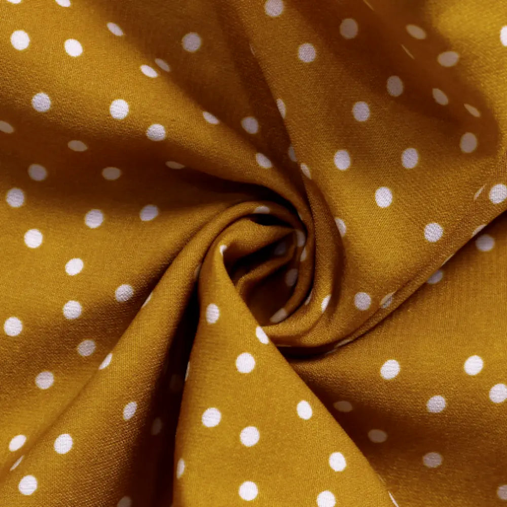 Women Spaghetti Straps Polka Dot Maxi Dress Yellow Pandora