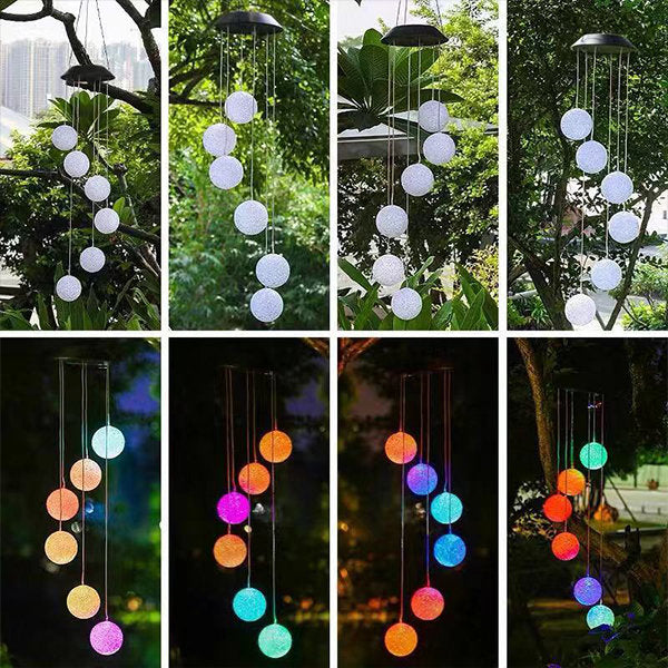 Solar Light Wind Chime Fuchsia Molly