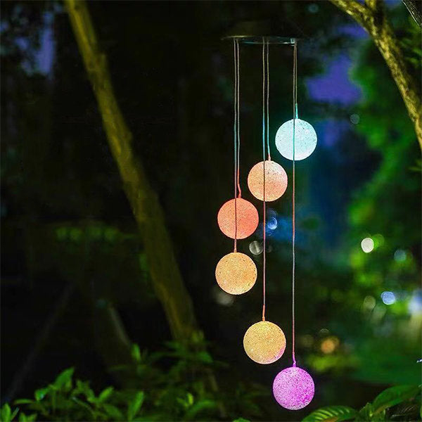 Solar Light Wind Chime Fuchsia Molly