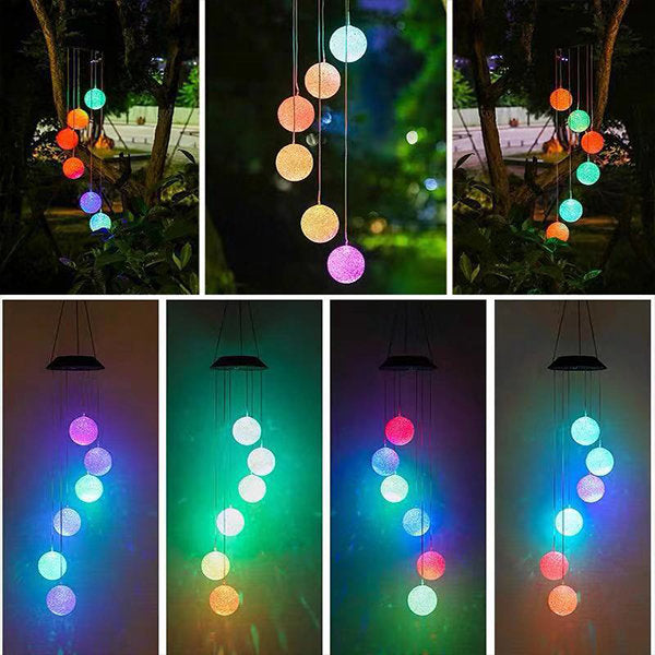 Solar Light Wind Chime Fuchsia Molly