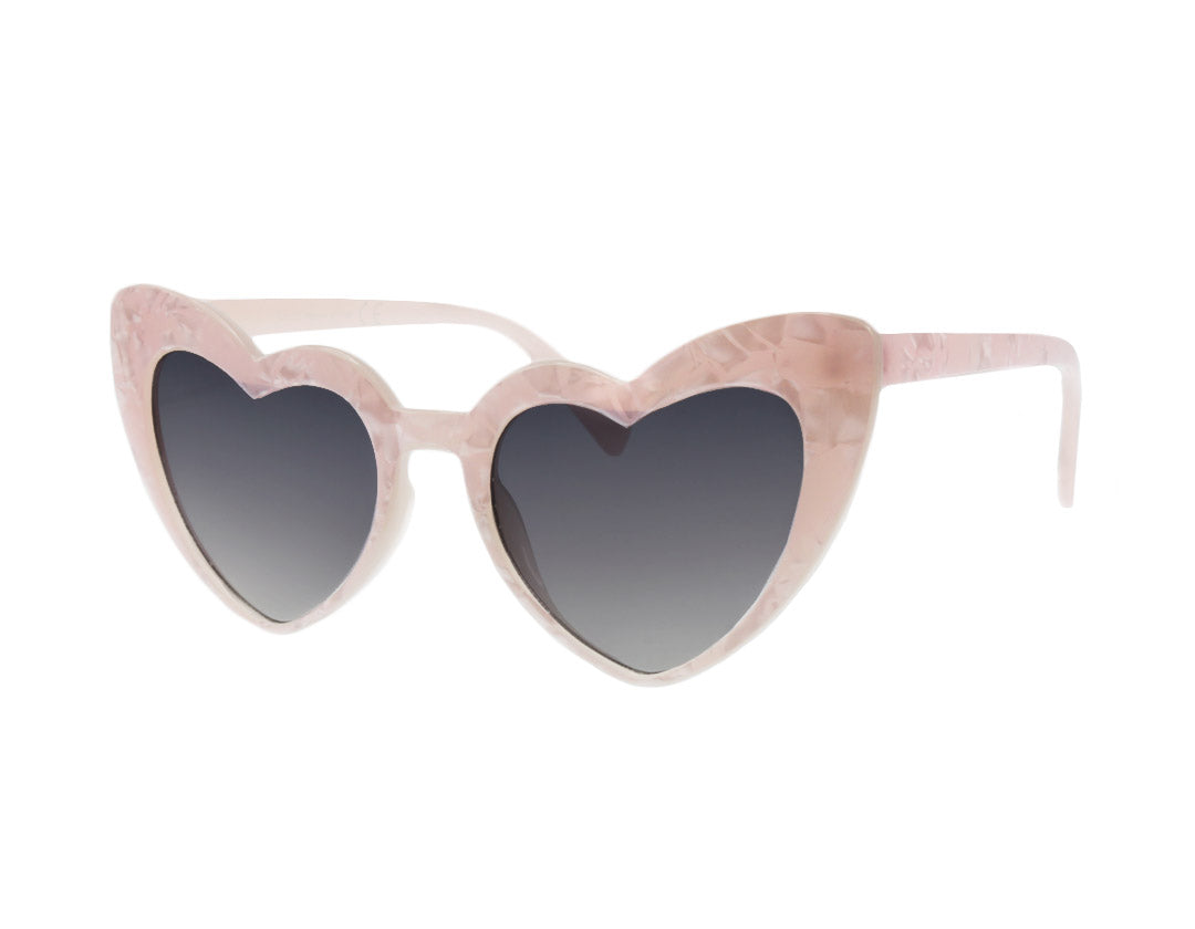 First Impression Heart-Shaped Women's Sunglasses Salmon Cherry