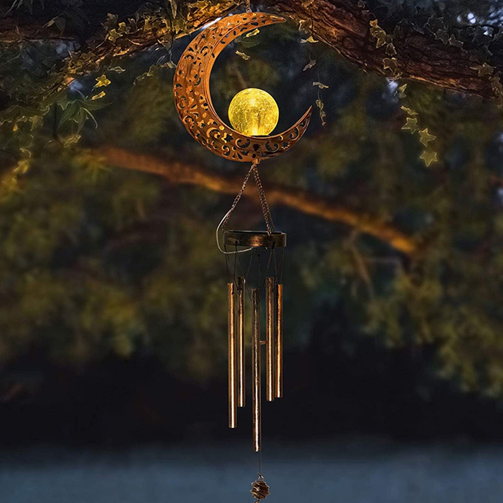 1 or 2 Pack Solar Wind Chime Light IP65 Waterproof Indoor and Outdoor Pink Iolaus