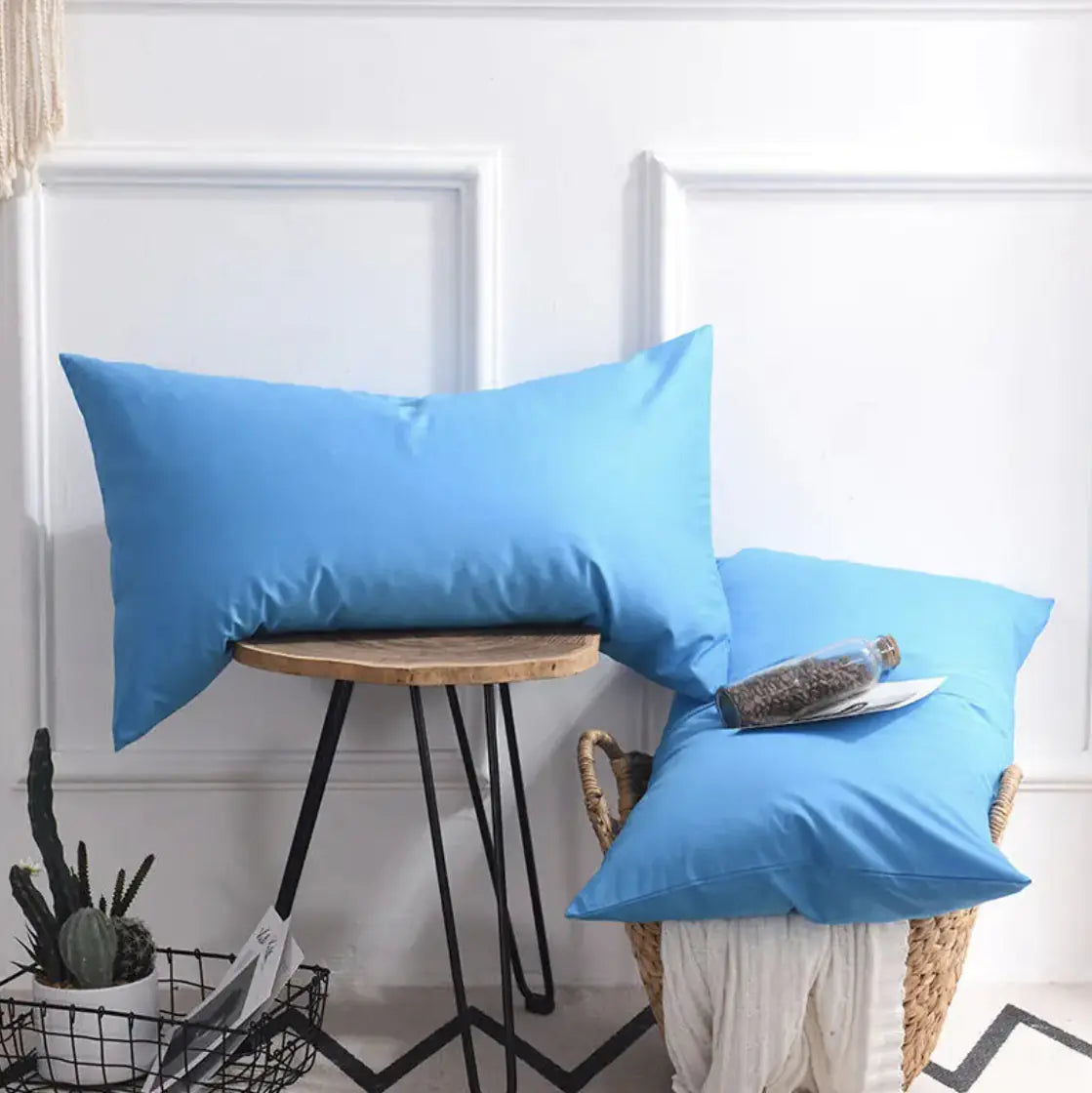 Students' Pure Color Cotton Pillowcase