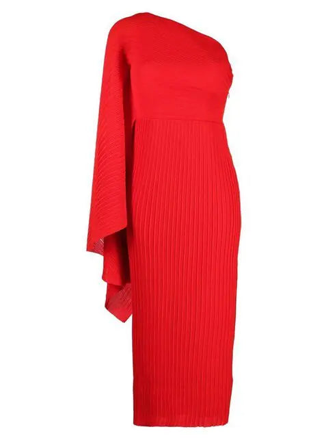 Asymmetrical Pleated Dress