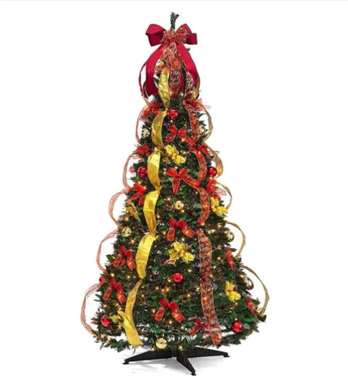 PVC Foldable Christmas Tree with Ornaments